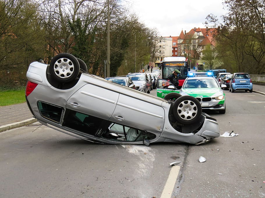HD wallpaper: accident, auto, damage, vehicle, broken, total damage ...